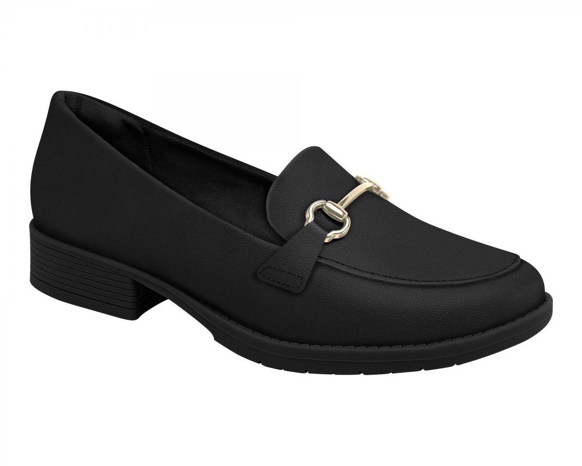 Sapato Mocassim Piccadilly 653001 Feminino Preto 1