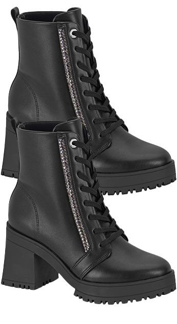 Bota Coturno Vizzano 3091.104 Feminino Preto 3