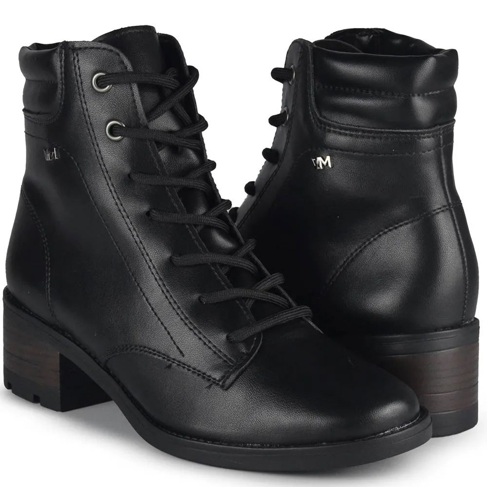 Bota Coturno Via Marte 002-001 Feminina Preto 2