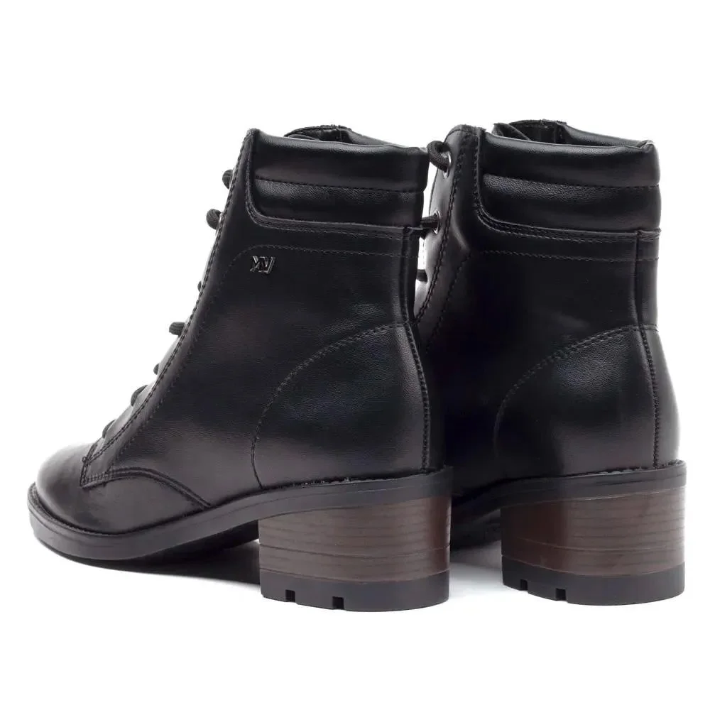 Bota Coturno Via Marte 002-001 Feminina Preto 3