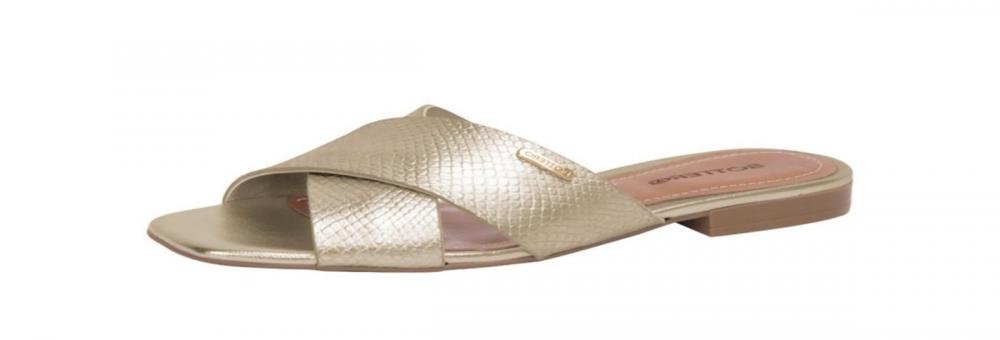Rasteira de Couro Bottero 366901 Feminino Dourado 2