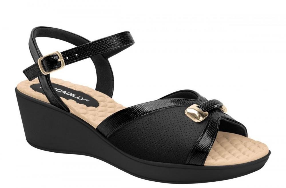 Sandalia Piccadilly 540383 Feminina Preto 1