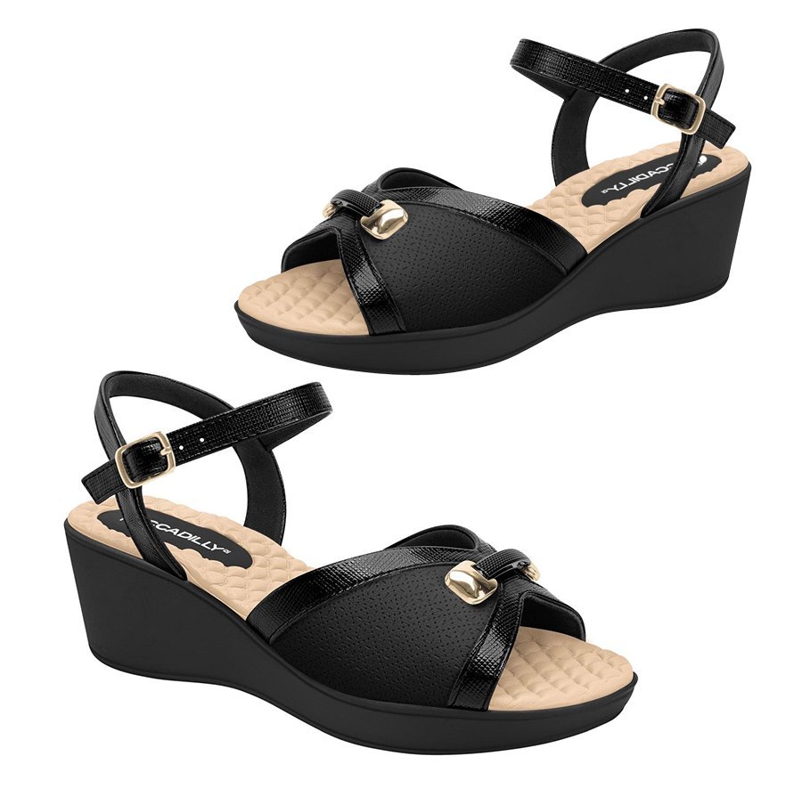 Sandalia Piccadilly 540383 Feminina Preto 2