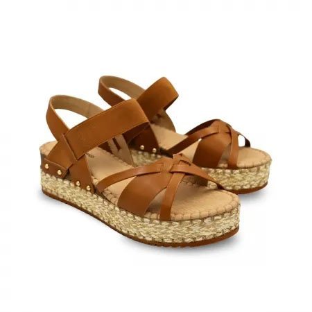 Sandália Anabela em Couro Bottero 364202 Feminino Marrom 1