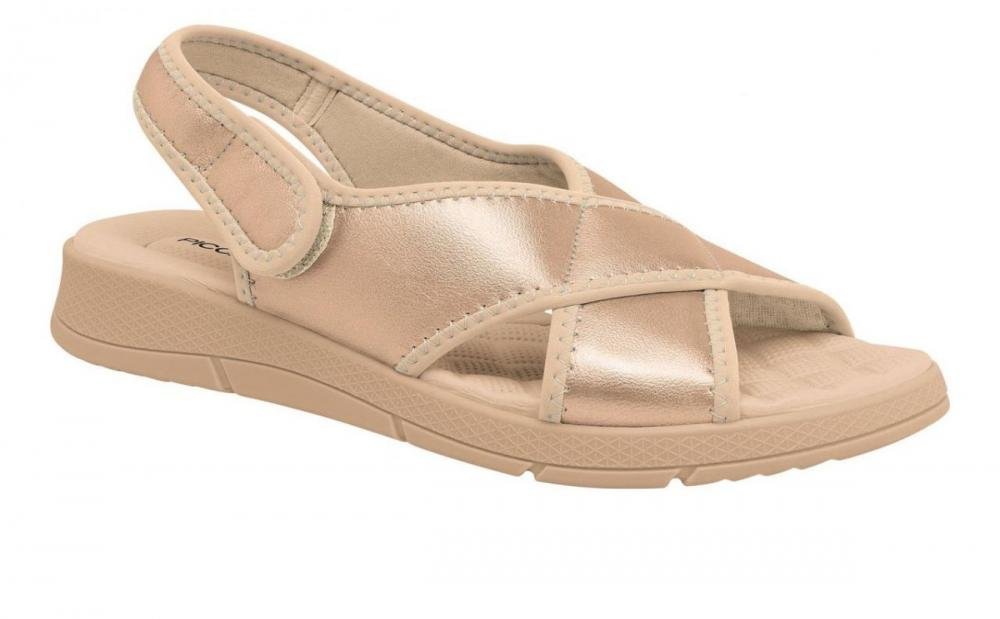 Sandália Papete Piccadilly 571013 Feminino Dourado 1