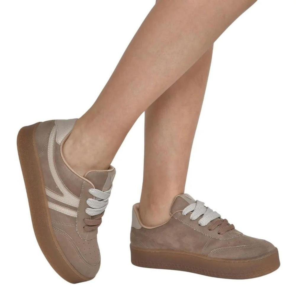 Tênis Casual Via Marte 216-001 Feminino Bege 4