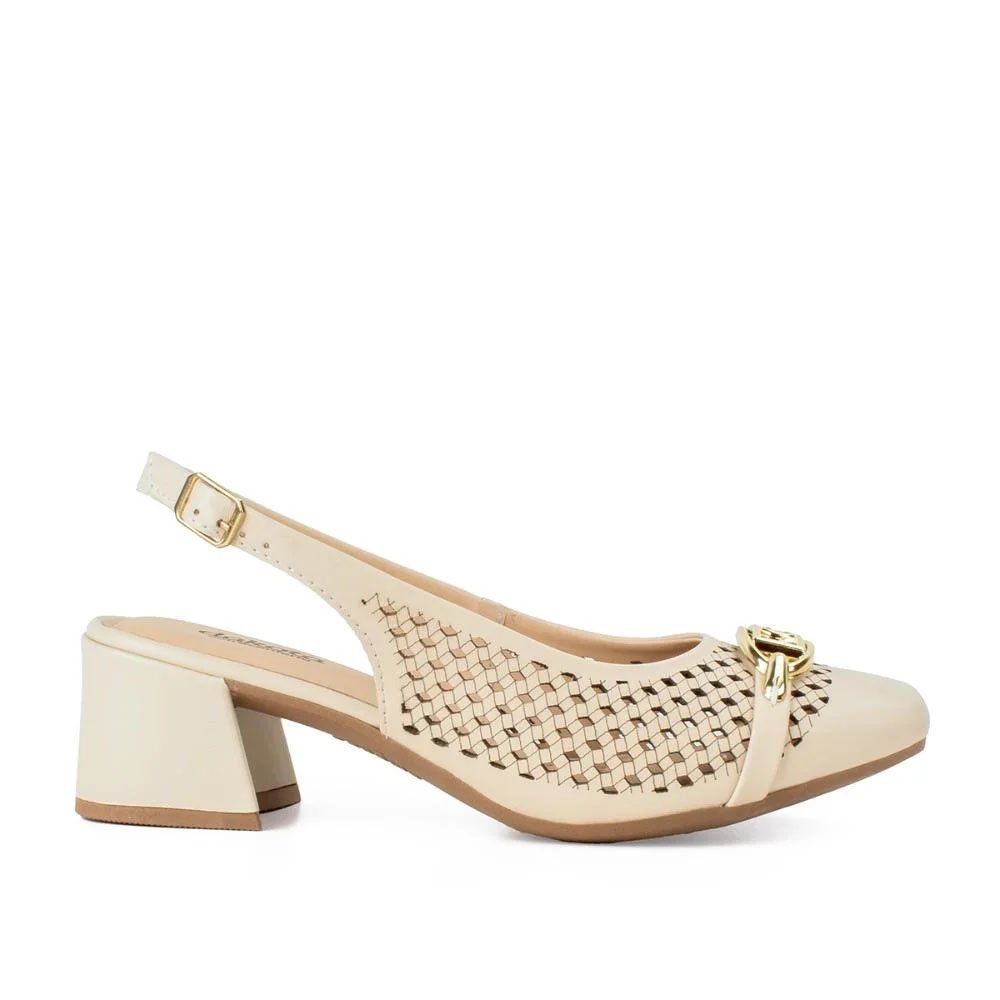 Sapato Chanel Dakota D0082 Feminino Off White 2