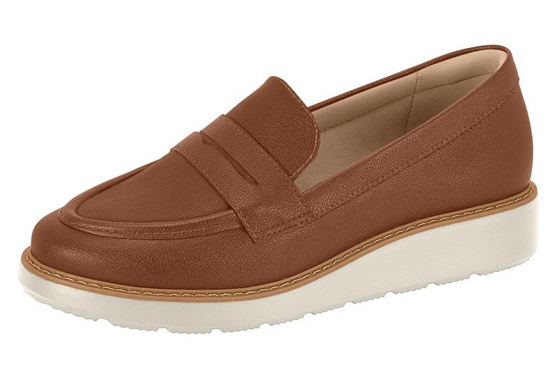 Sapato Mocassiml Modare 7400.100 Feminino Camel 2