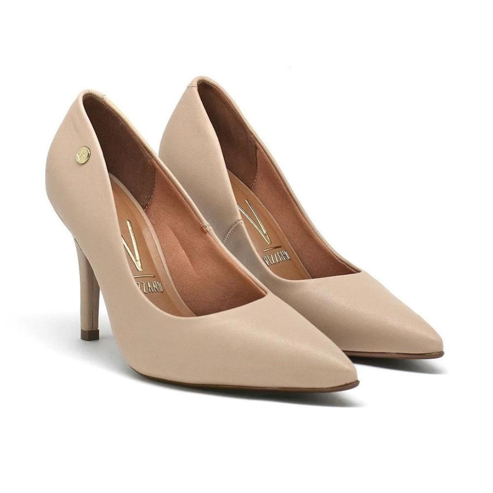Sapato Scarpin Vizzano Pelica 1184.1101 Salto Alto Feminino Bege 3