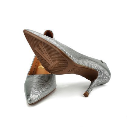 Sapato Scarpin Vizzano 1184.1501 Salto Alto Feminino Prata 3