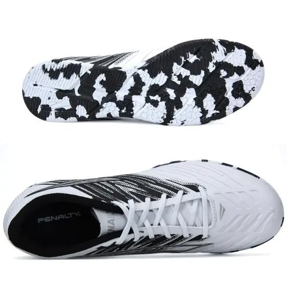 Chuteira Futsal Penalty Furia Y-4 Masculina Branco/Preto 2