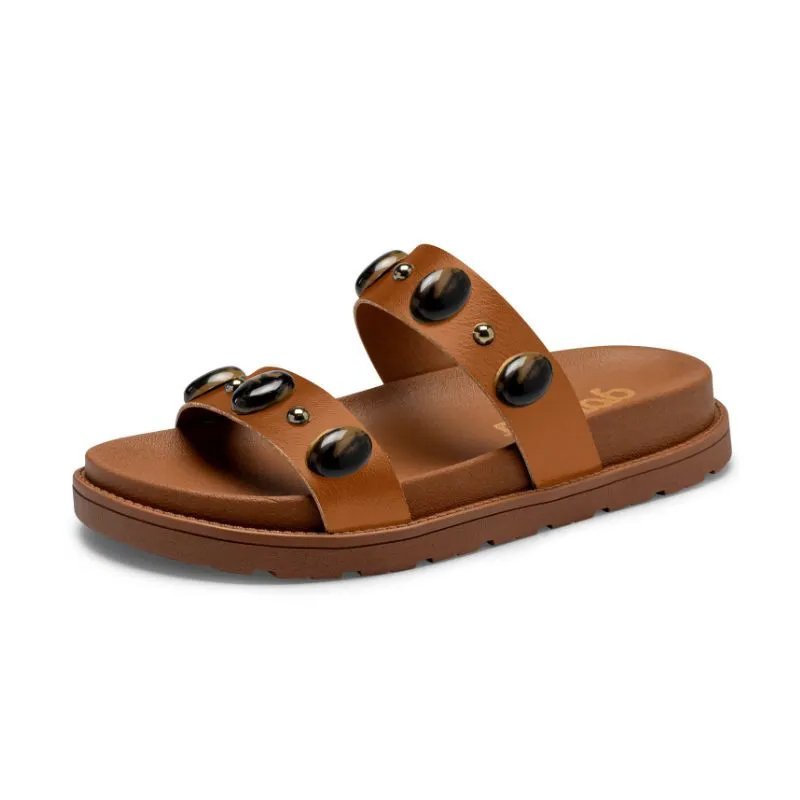 Tamanco Papete Dakota Y9161 Feminino Camel 2