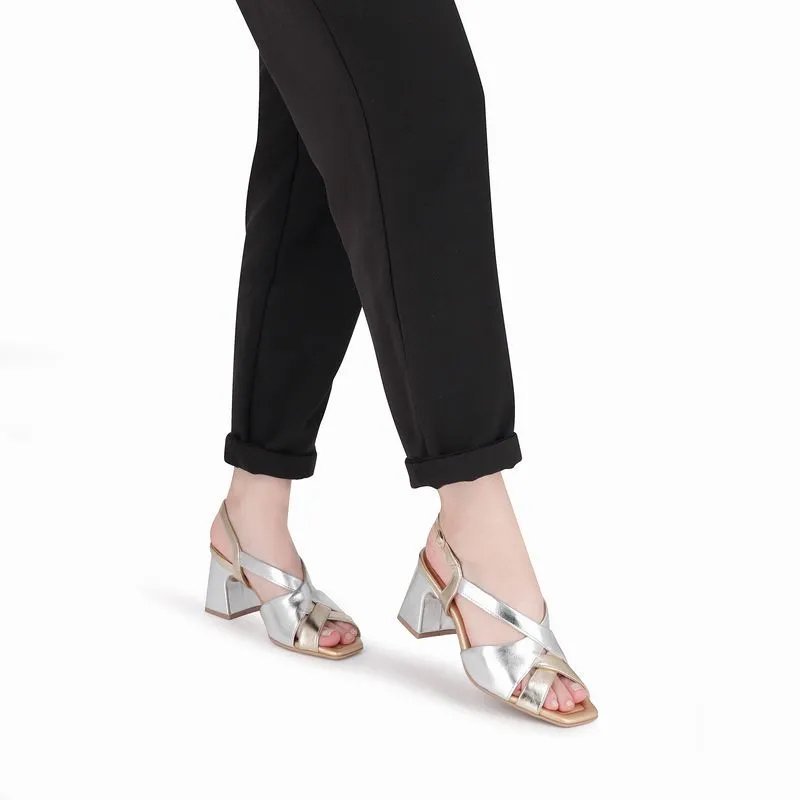 Sandalia Piccadilly 626052 Feminina Prata/Dourado 4