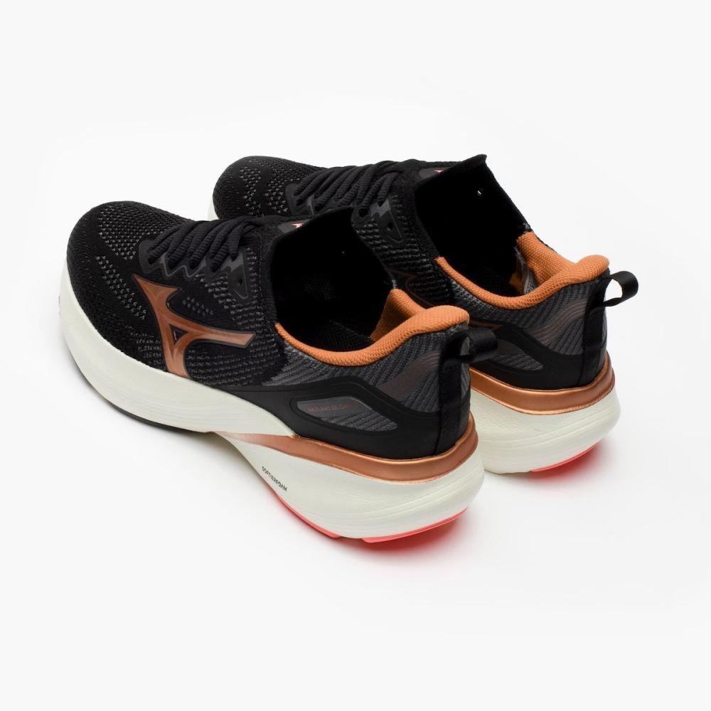 Tenis Mizuno Glow 3 Arenito Feminino Preto 3