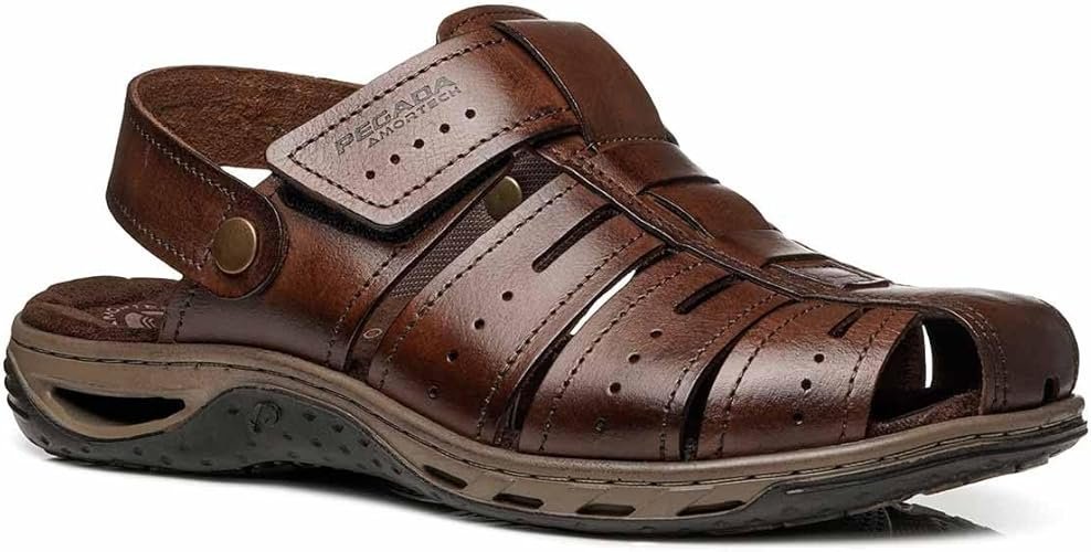 Sandália em Couro Pegada 131676 Masculino