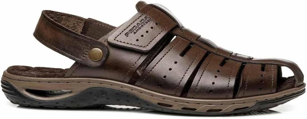 Sandália em Couro Pegada 131676 Masculino Marrom 2