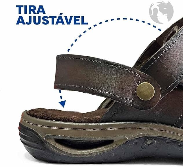 Sandália em Couro Pegada 131676 Masculino Marrom 4