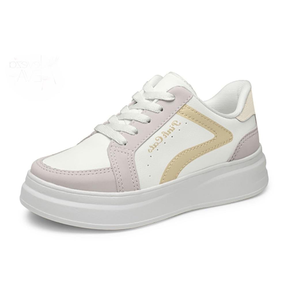Tenis Pink Cats V6212  Infantil Feminino Branco 3