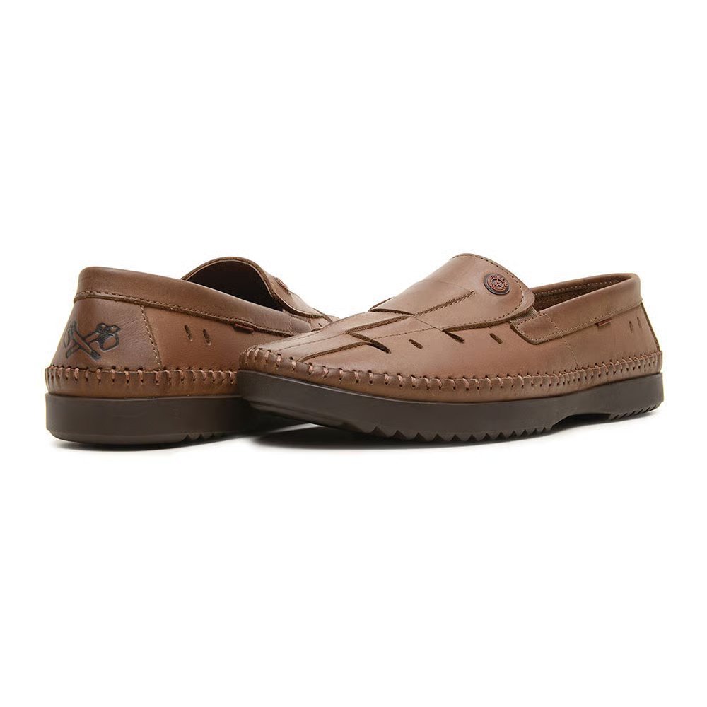 Mocassim em Couro Free Way Logan X 2 Masculino Havana 3