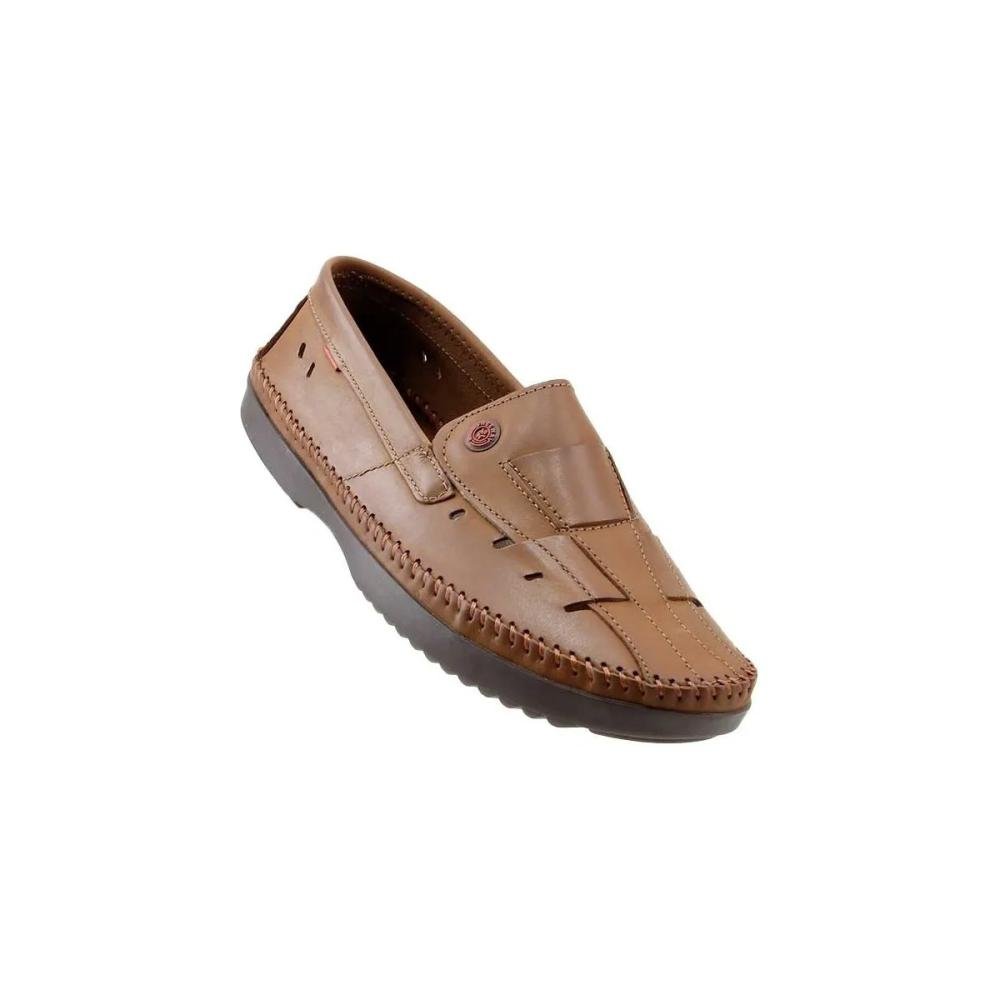 Mocassim em Couro Free Way Logan X 2 Masculino Havana 4