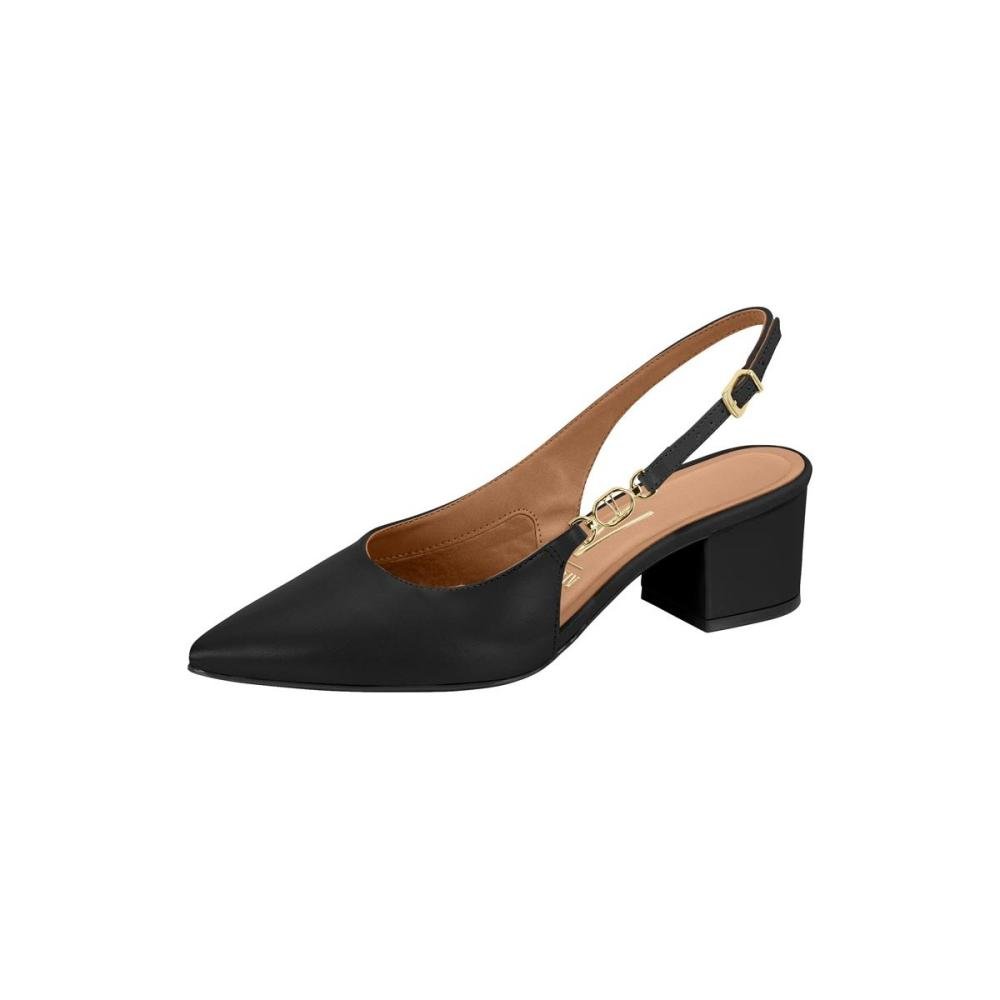 Sapato Bico Fino Vizzano 1220.385 Feminino Preto 2
