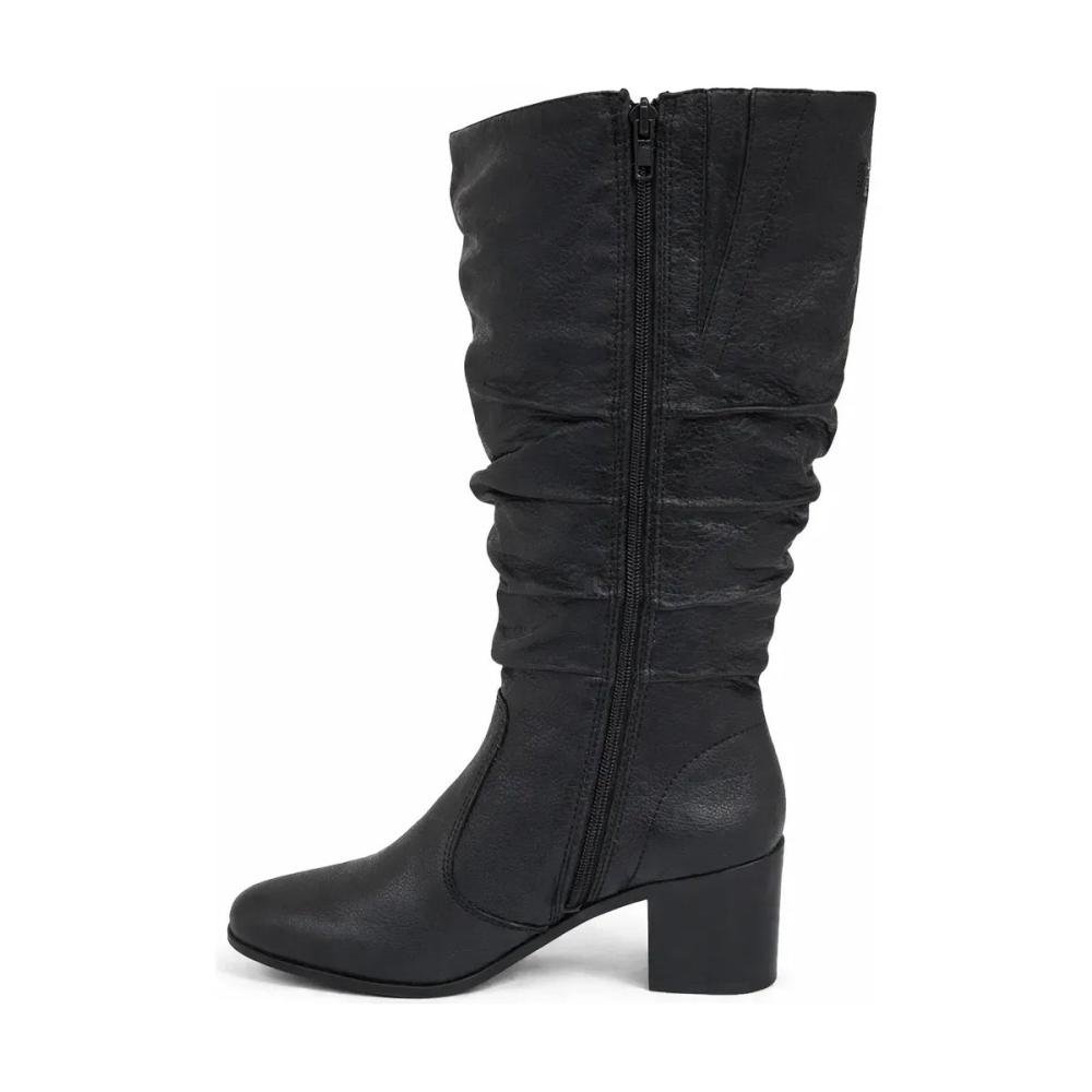 Bota Cano Longo Bottero 346920 em Couro Salto Médio Feminino Preto 3