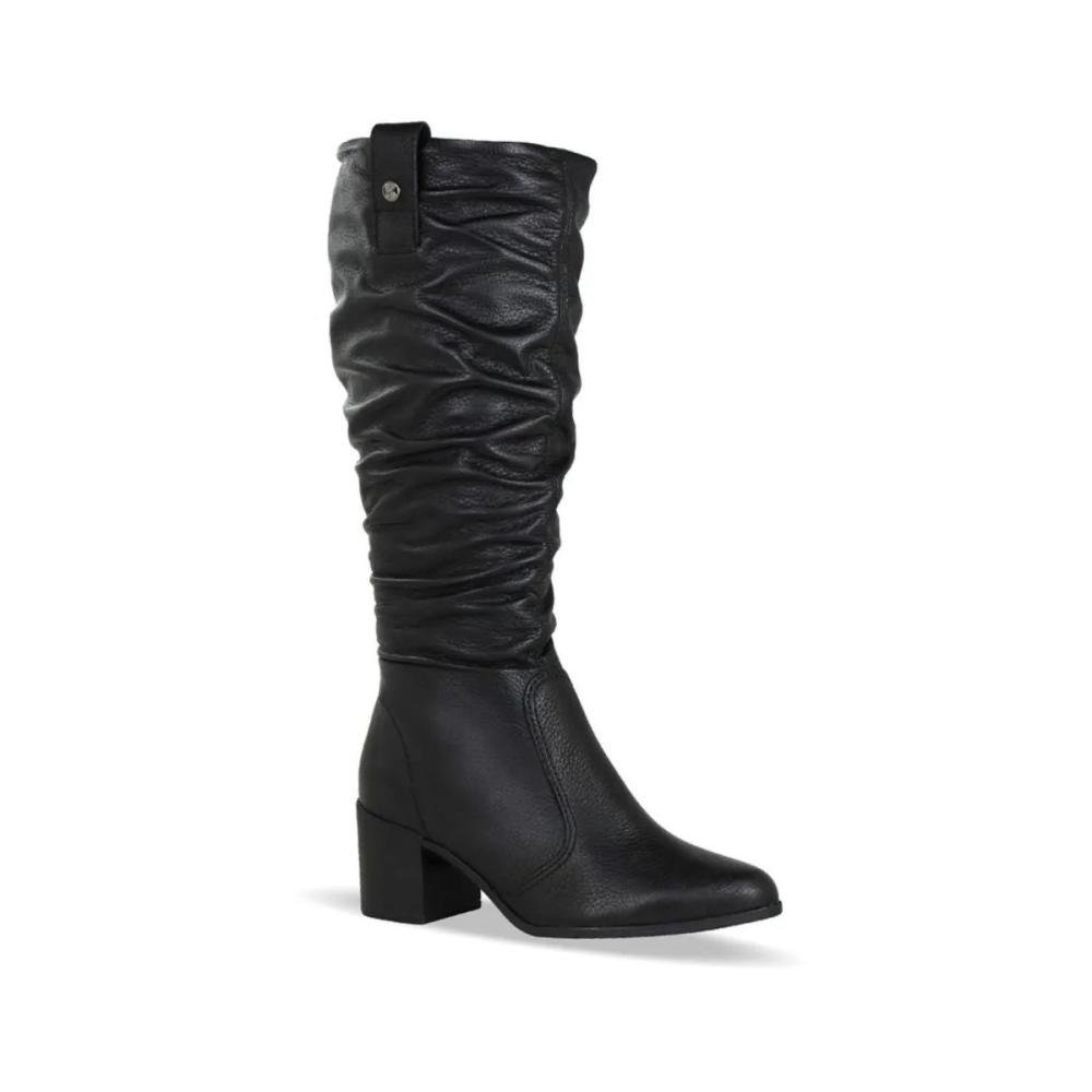 Bota Cano Longo Bottero 346920 em Couro Salto Médio Feminino