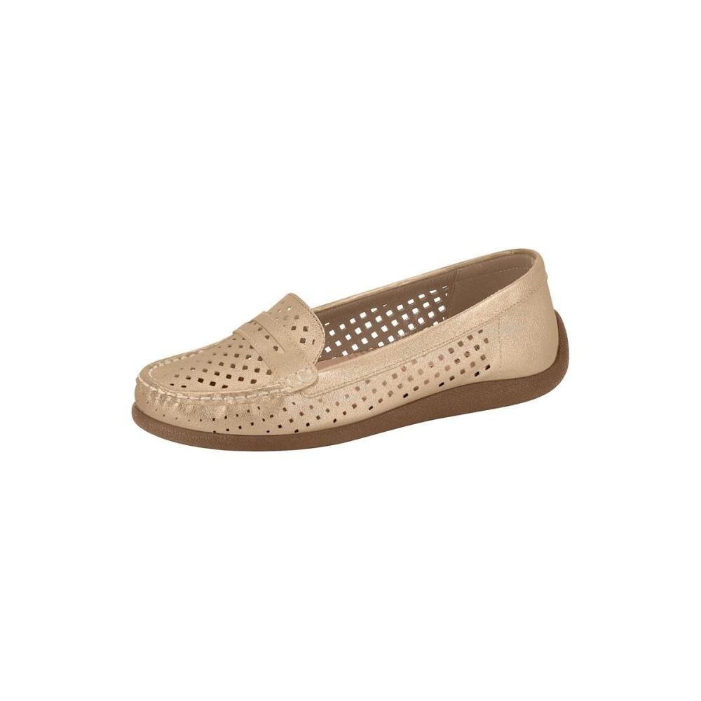 Sapato Mocassim Modare 7412.103 Feminino Dourado 2