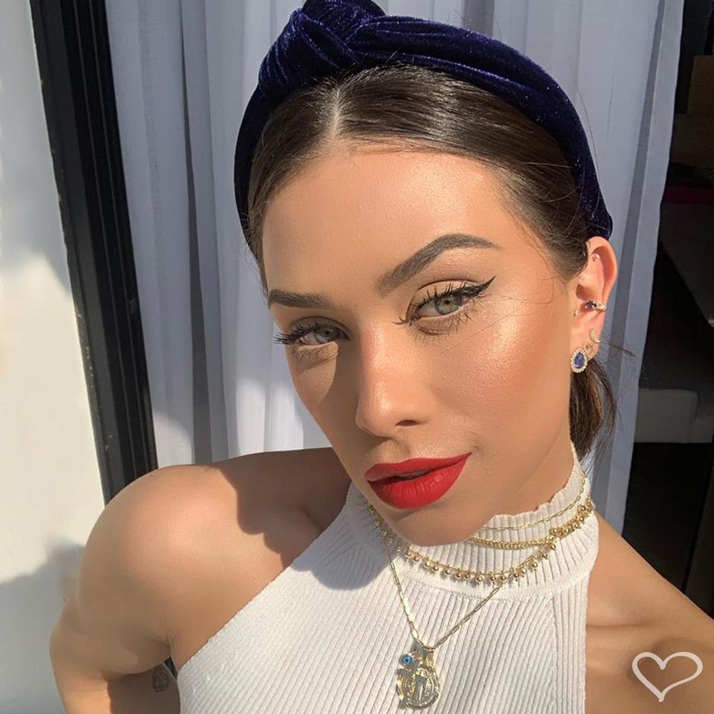 PIERCING DE PRESSÃO PIUKA CAMY GOTA SAFIRA ZIRCÔNIA FOLHEADO A OURO 18K Dourado 2