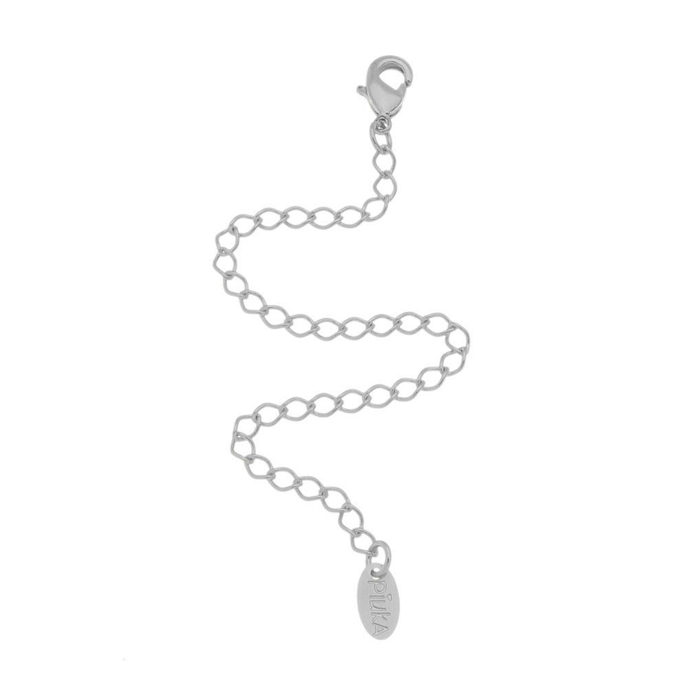 EXTENSOR DE CORRENTE PIUKA FOLHEADO EM RÓDIO BRANCO