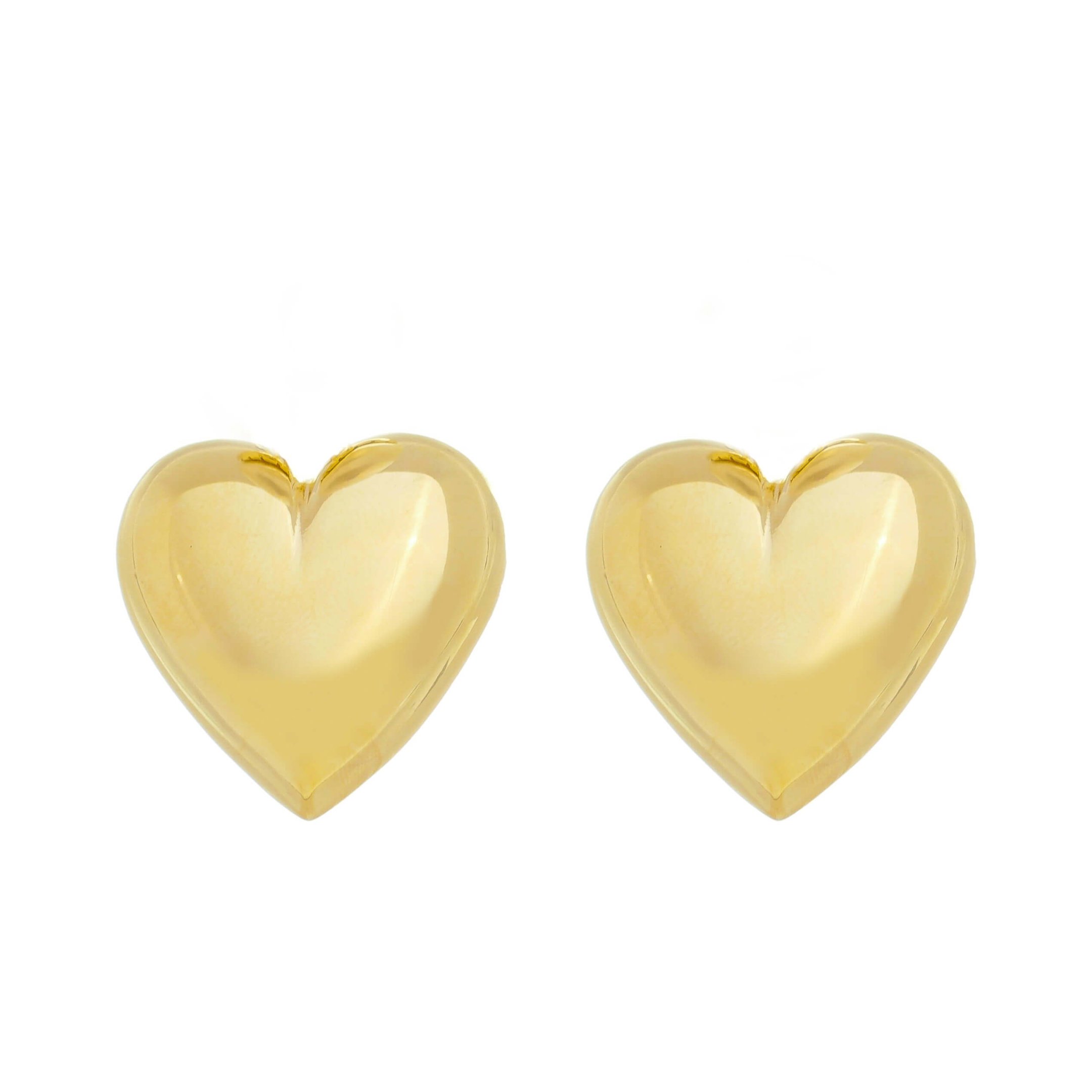 BRINCO DE CORAÇÃO LUISA G FOLHEADO A OURO 18K