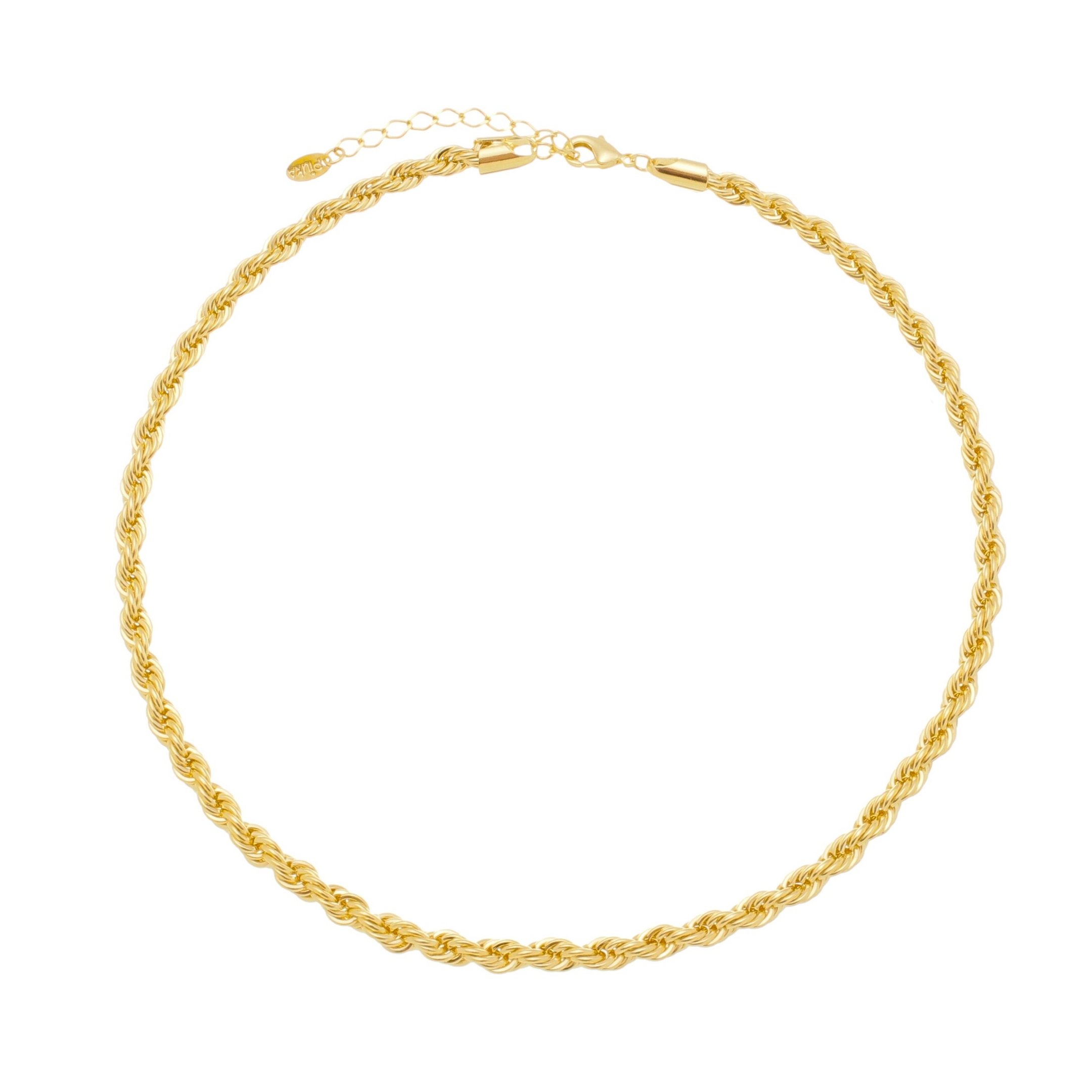 COLAR CURTO PIUKA PRISCILA CORDÃO BAIANO FOLHEADO A OURO 18K Dourado 1