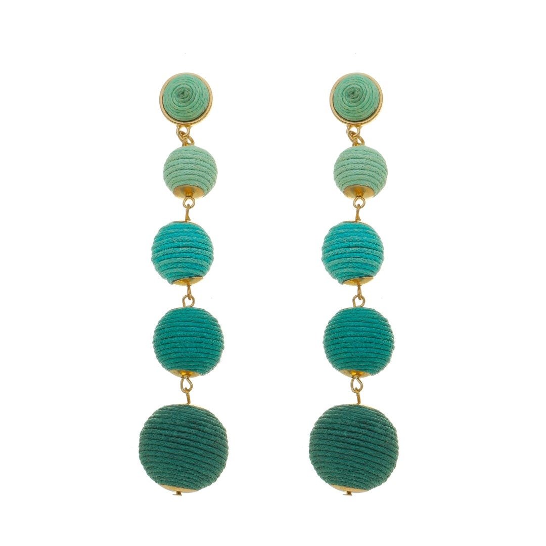 BRINCO BOLAS DEGRADÊ VERDE MARIA ISABEL