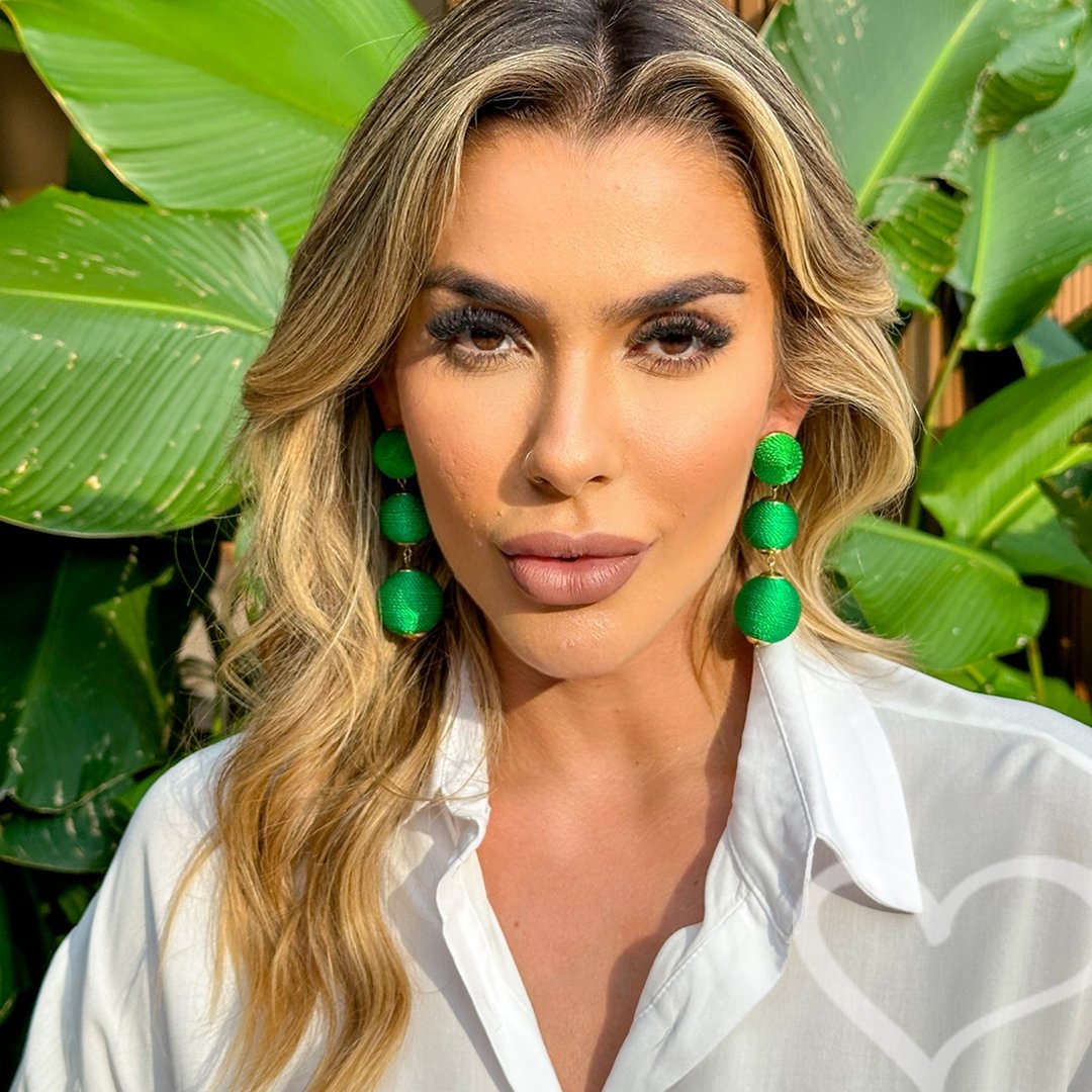 BRINCO BOLAS FIO VERDE BANDEIRA MARIA ELIMIA Verde Bandeira 2