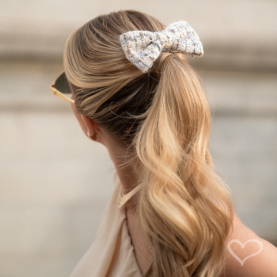 LAÇO DE CABELO JESSICA TWEED AZUL Cinza/Azul 2
