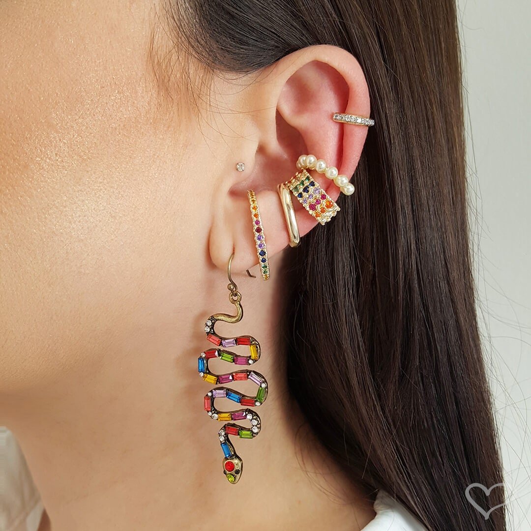 PIERCING DE FURO MINI PONTO DE LUZ HASTE 6MM ZIRCÔNIA PRATA PIUKA Prata 5