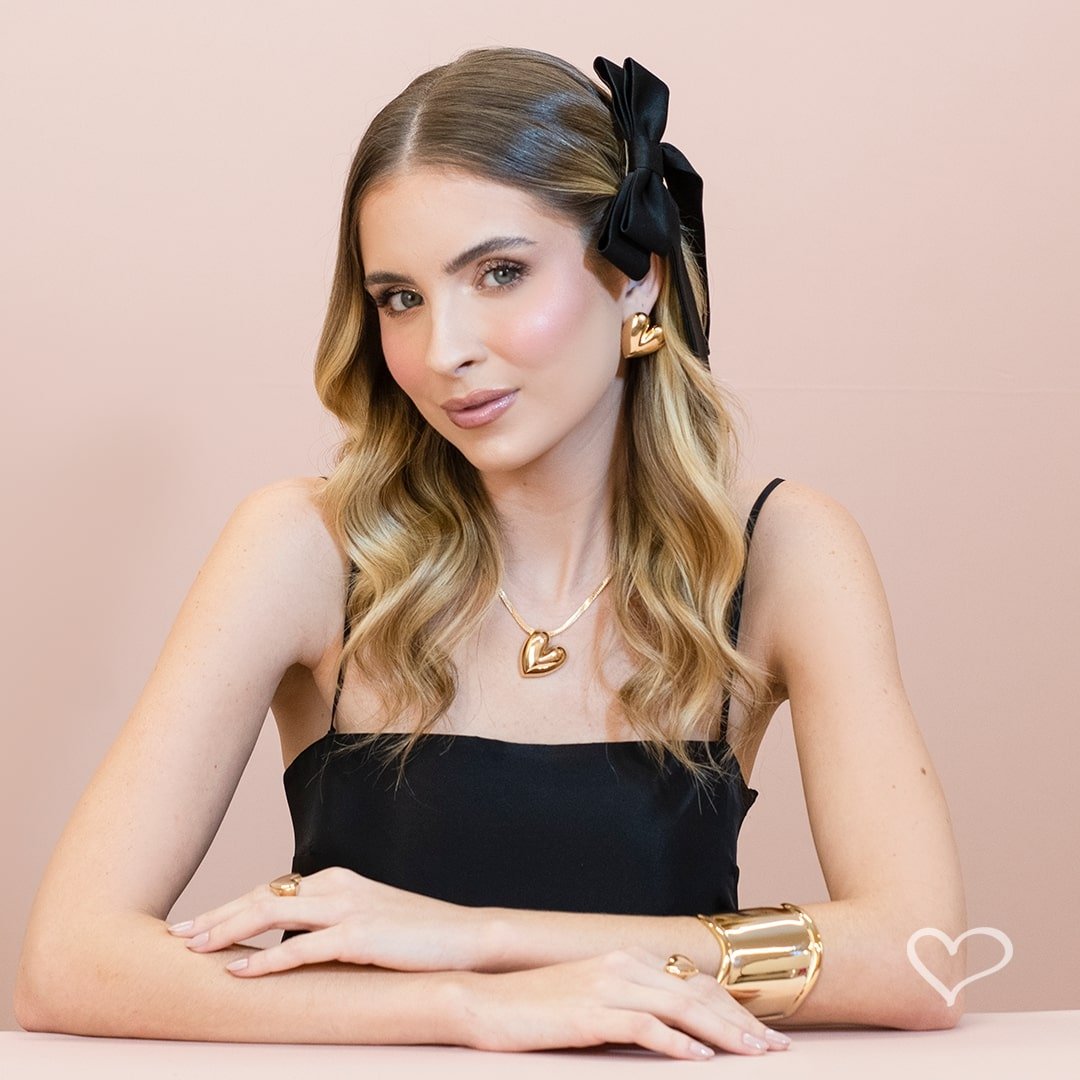 BRINCO DE CORAÇÃO CECÍLIA FOLHEADO A OURO 18K PIUKA Dourado 3