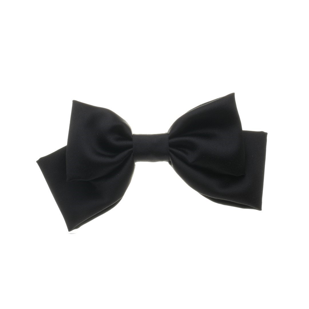 LAÇO DE CABELO LAIS CREPE ACETINADO PRETO