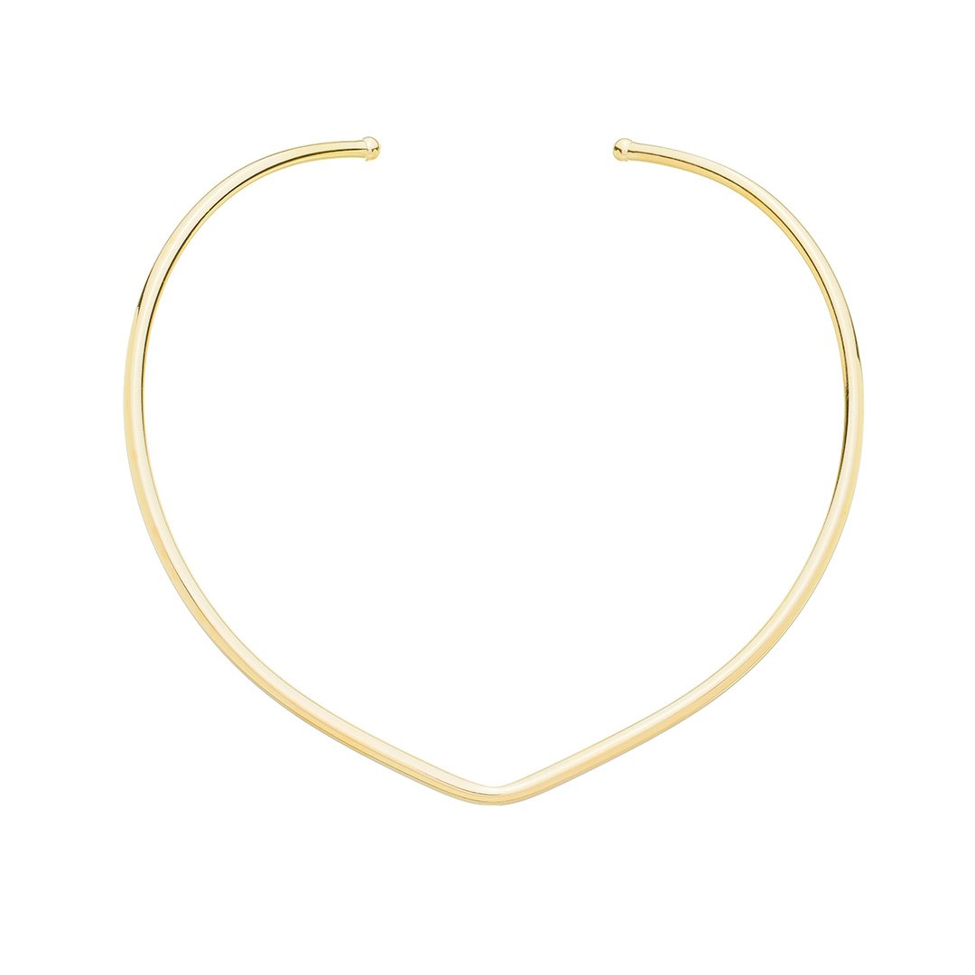 GARGANTILHA AVA FOLHEADA A OURO 18K