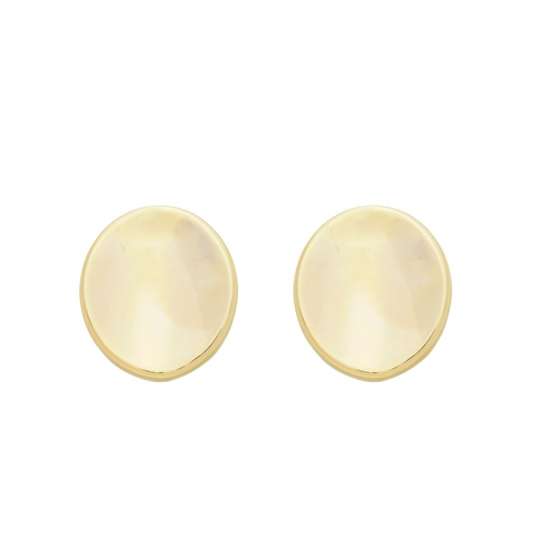 BRINCO BOTÃO VALENTINA FOLHEADO A OURO 18K