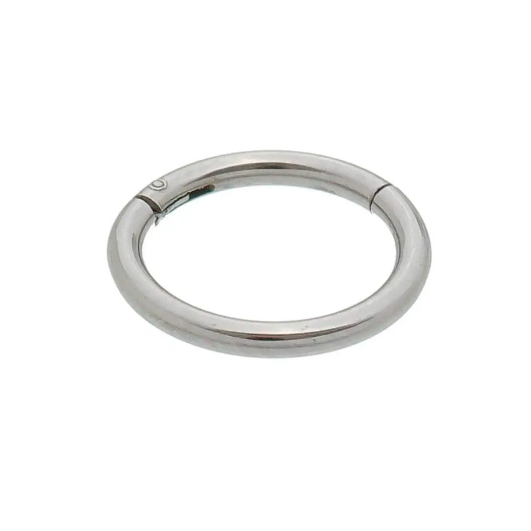 PIERCING DE FURO PIUKA ARGOLA SEGMENTO 8MM NIAH PRATA