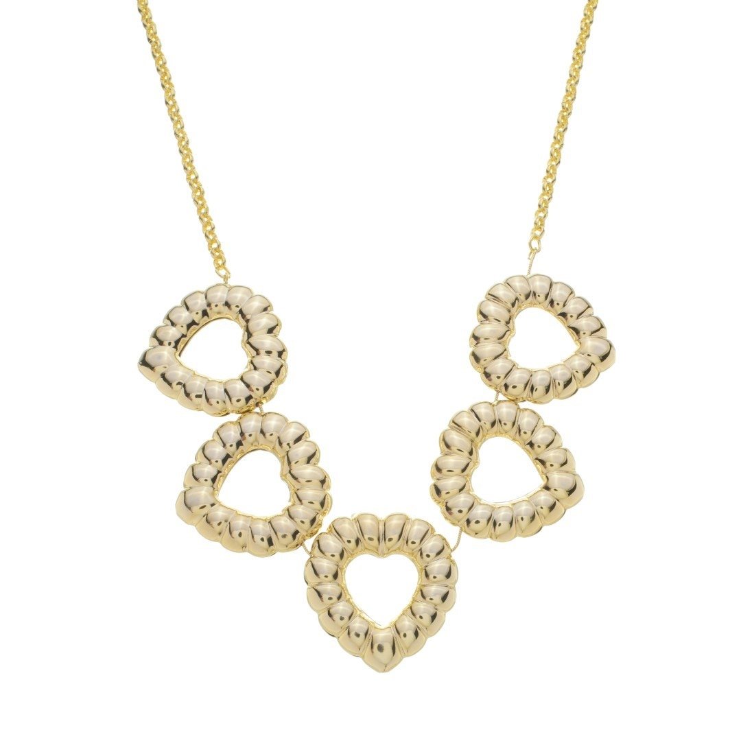 COLAR LUCY CORAÇÃO ELOS VINTAGE DOURADO