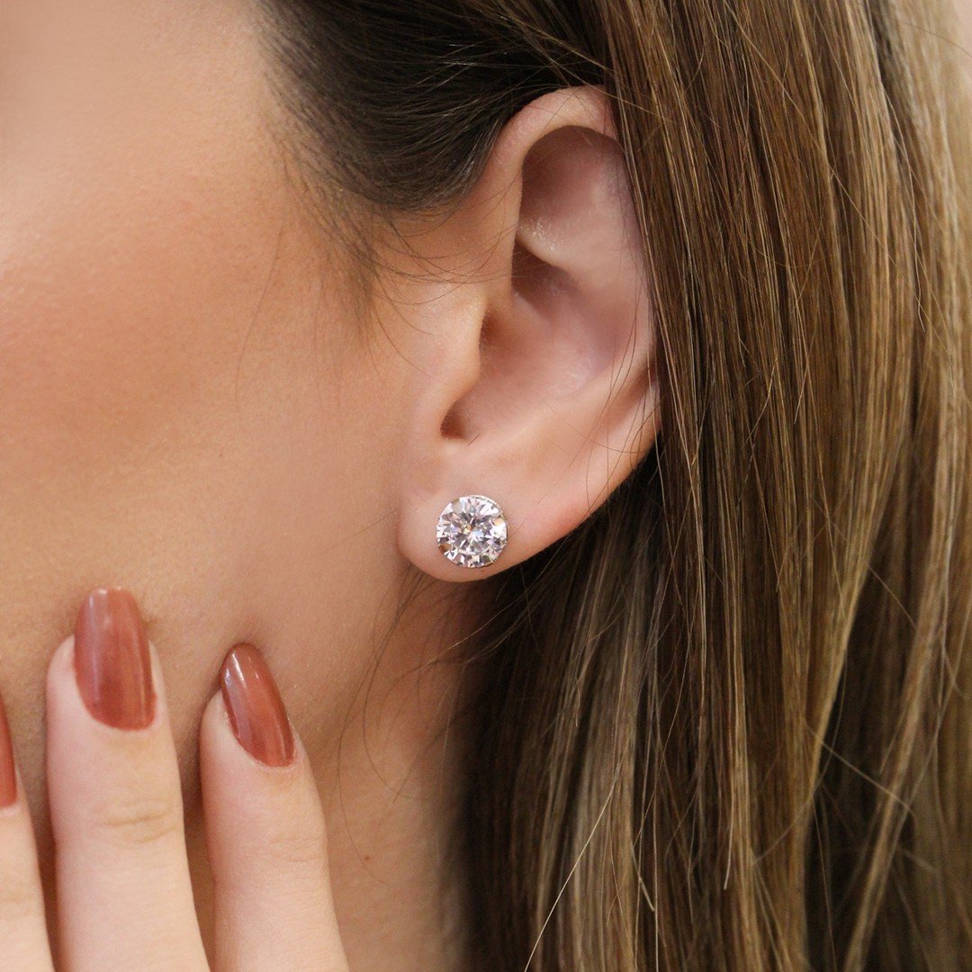 CONJUNTO COLAR E BRINCO PONTO DE LUZ ALICE ZIRCÔNIA FOLHEADO A OURO 18K Dourado 3