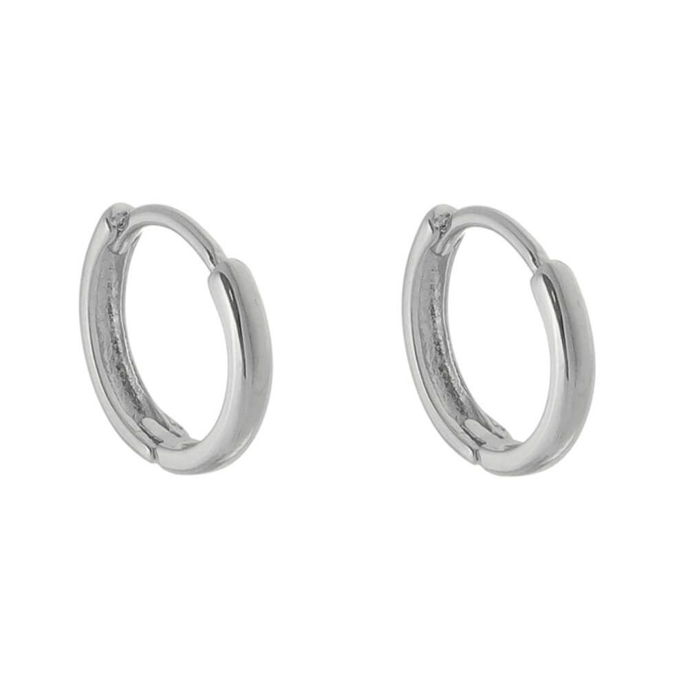 BRINCO ARGOLINHA LALA M FOLHEADO EM RÓDIO BRANCO Branco 1