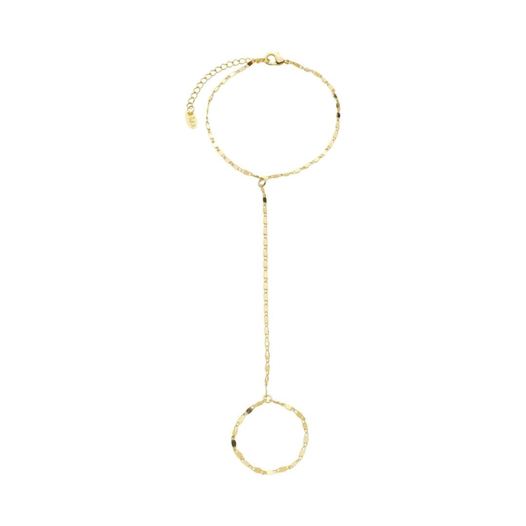 PULSEIRA DE MÃO ISABELLI FOLHEADA A OURO 18K Dourado 1
