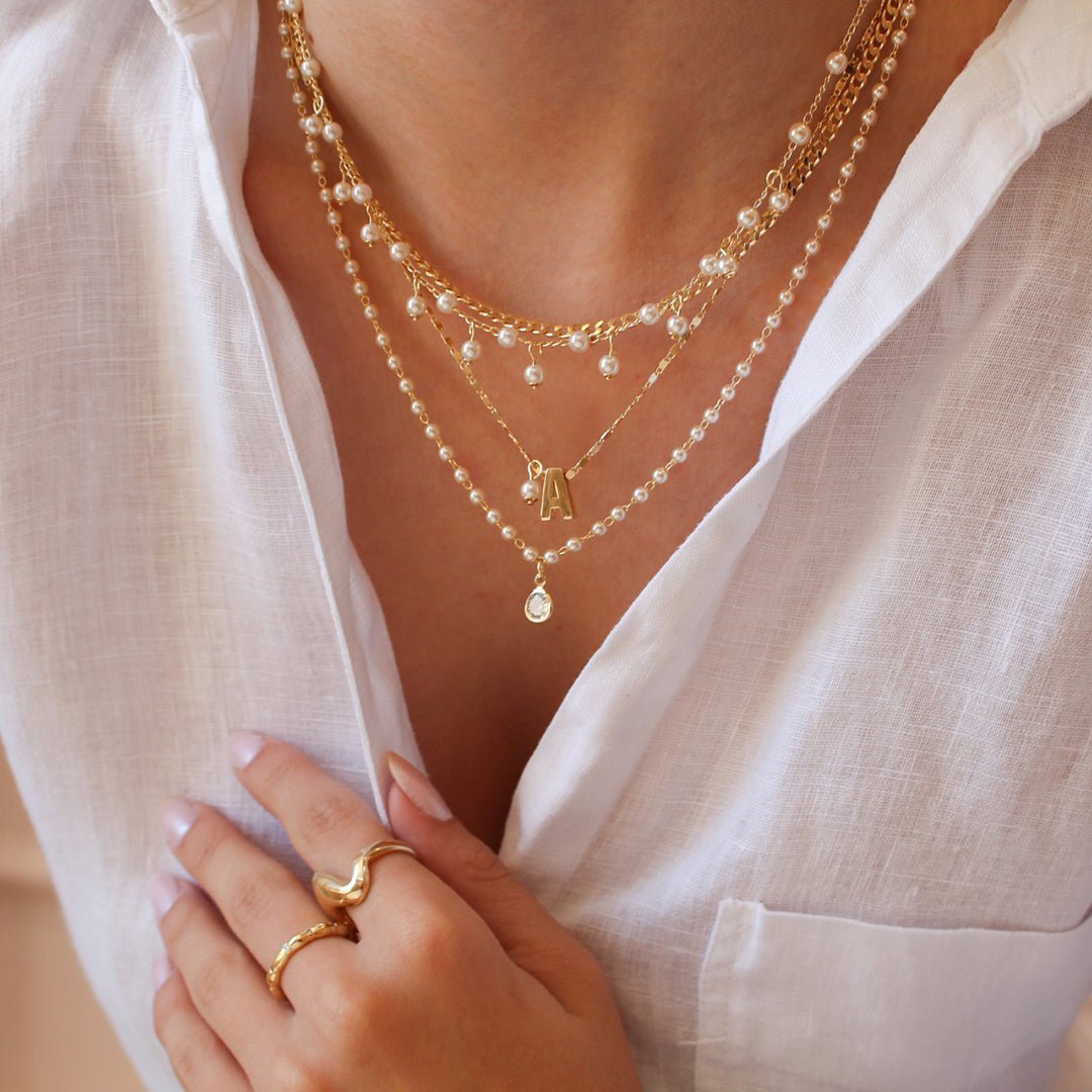 CHOKER PÉROLAS ESTER FOLHEADO A OURO 18K Dourado 2