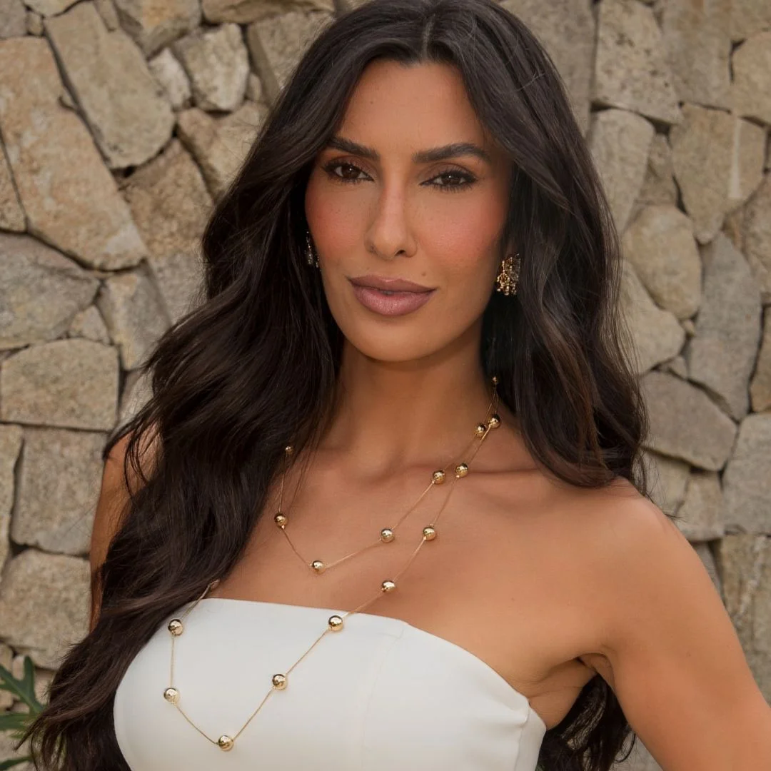 COLAR CURTO ESTELA ESFERAS FOLHEADO A OURO 18K Dourado 5
