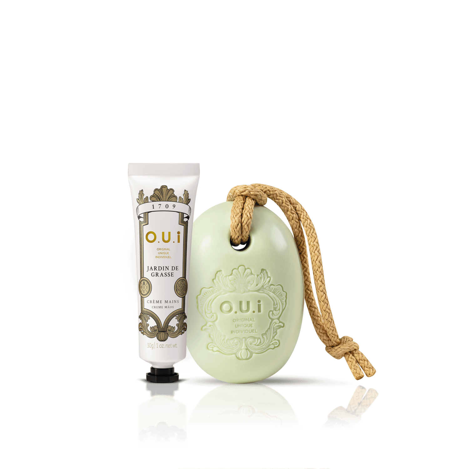 Kit O.U.i Jardin de Grasse - Sabonete em Barra 190g + Creme de Mãos 30g ÚNICO 1