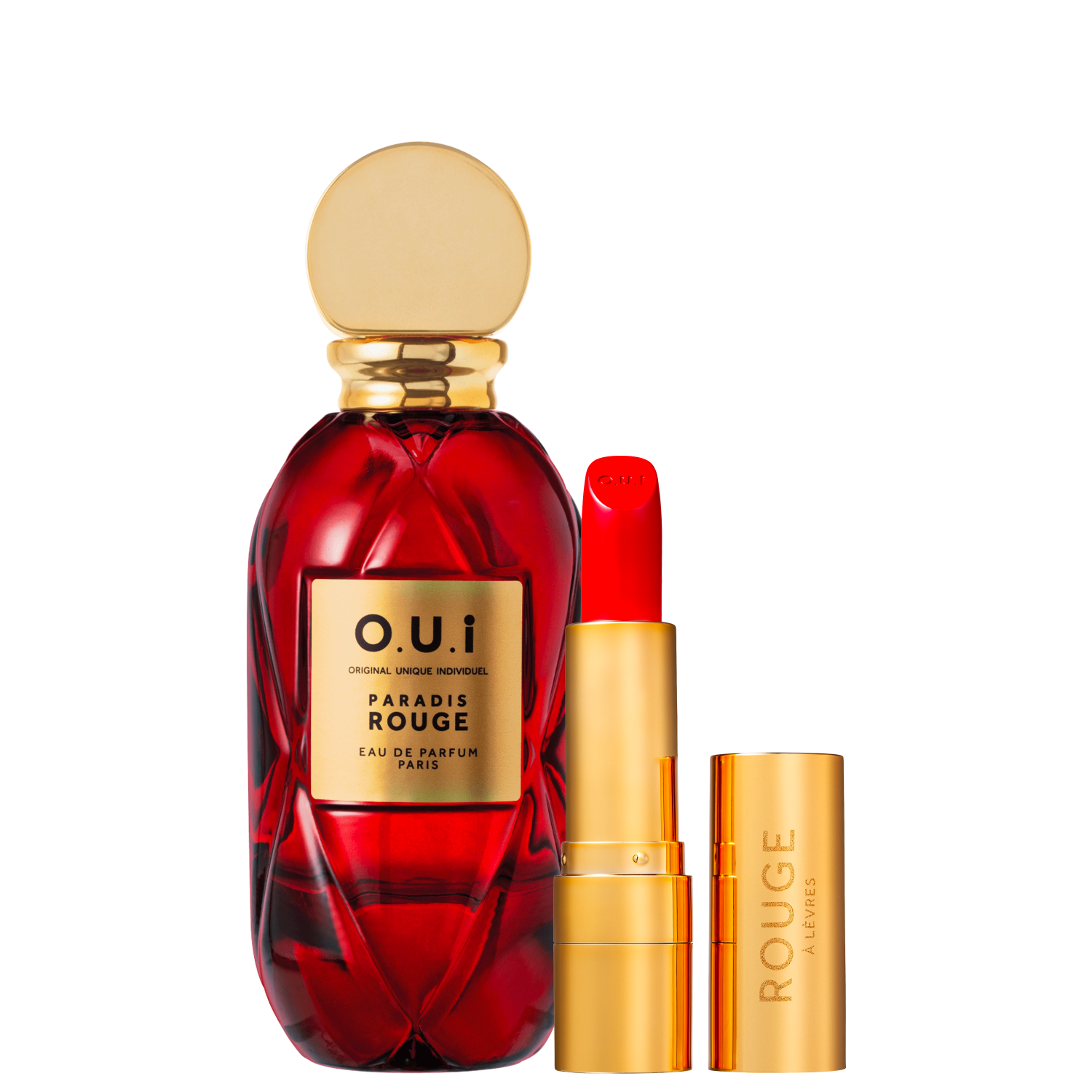 Kit O.U.i Paradis Rouge & Rouge Luxe - Eau de Parfum 75ml + Batom 3,5g ÚNICO 2