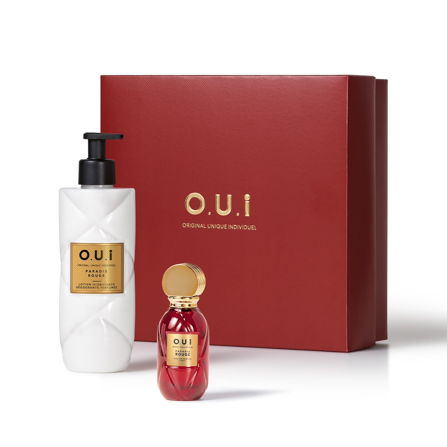 Combo O.U.I Paradis Rouge Eau De Parfum 30ml + Loção Corporal 400ml + Caixa M